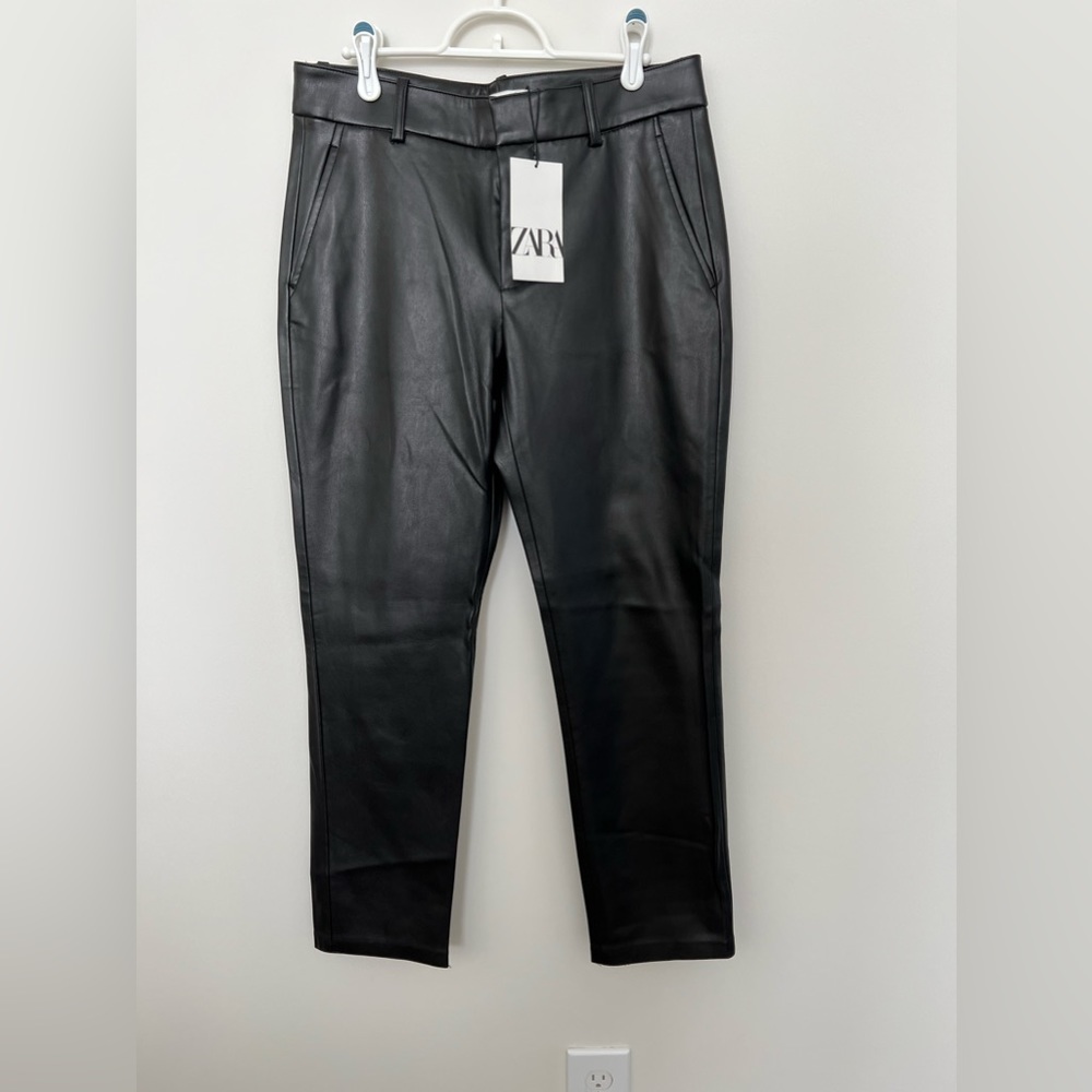 Zara NWT Faux Leather Trousers - Picture 6 of 8